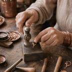 Whorl Copper Earrings
