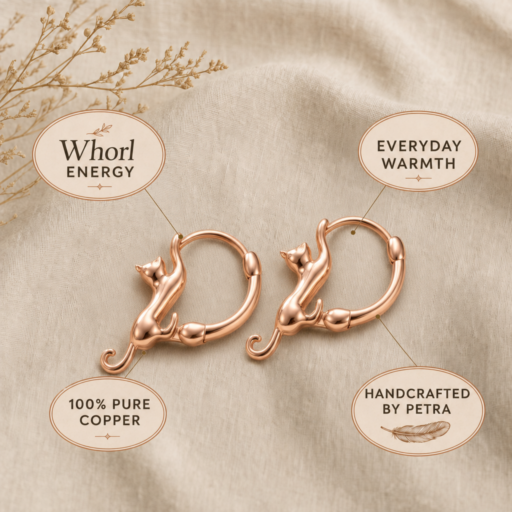 Whorl Copper Earrings